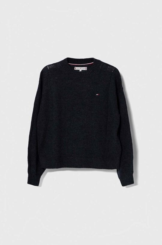 

Детский шерстяной свитер Tommy Hilfiger, темно-синий