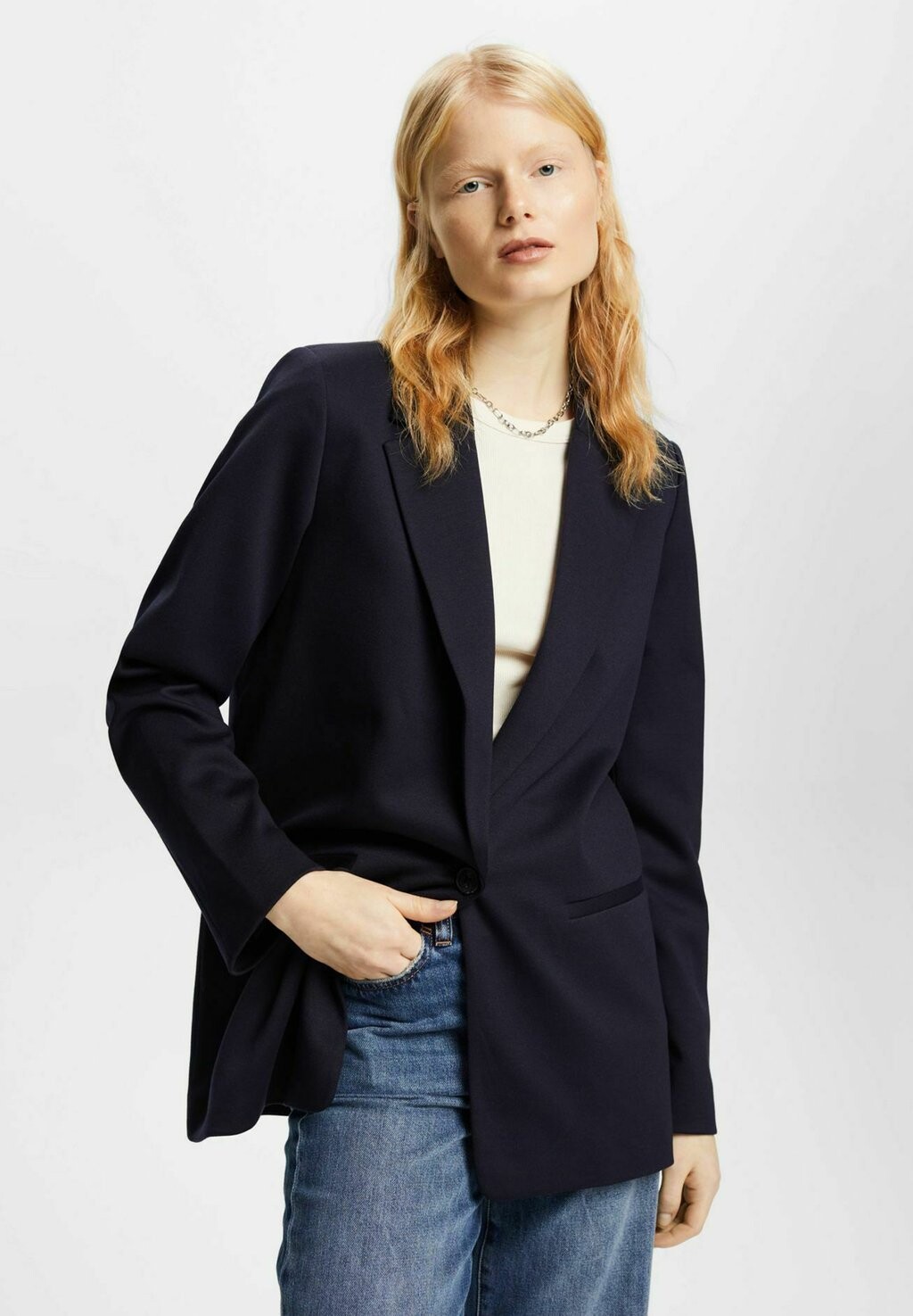 

Короткое пальто edc by Esprit, темно-синий
