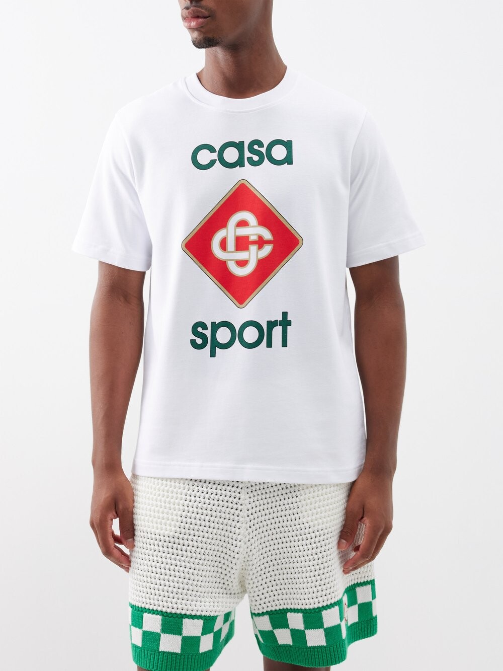 

Футболка casa sport с принтом из органического хлопка Casablanca, белый