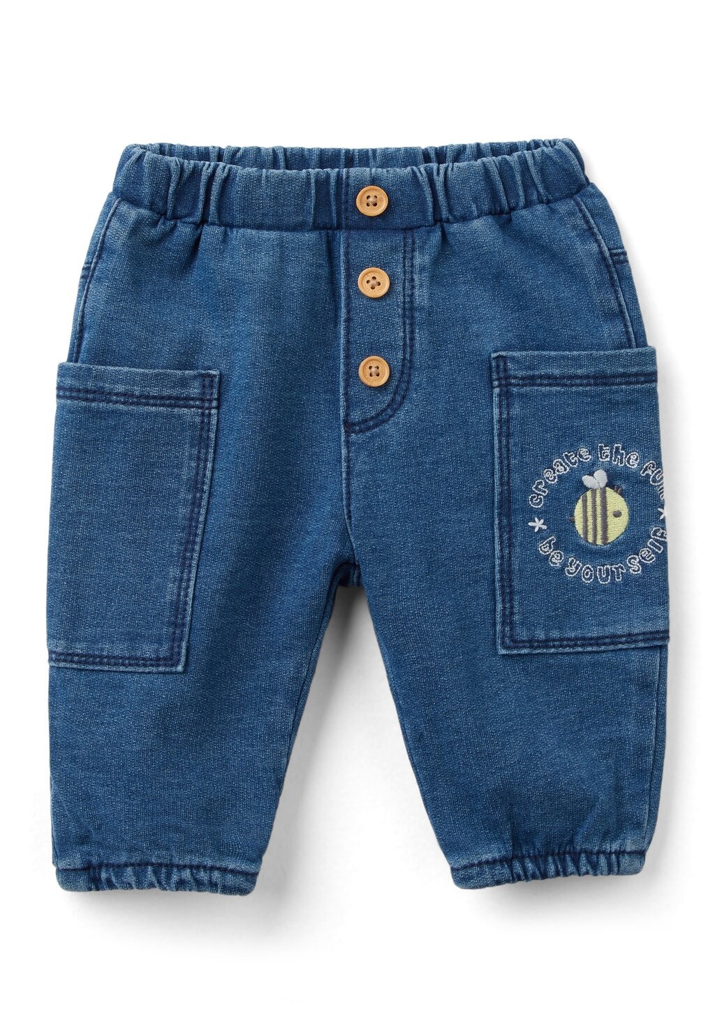 

Джинсы свободного кроя JEANS WITH POCKETS United Colors of Benetton, цвет blue