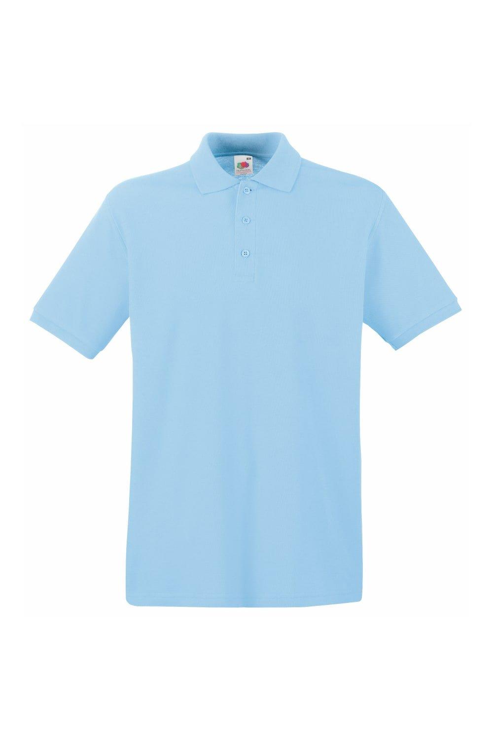 Рубашка поло премиум-класса с короткими рукавами , синий Fruit of the Loom