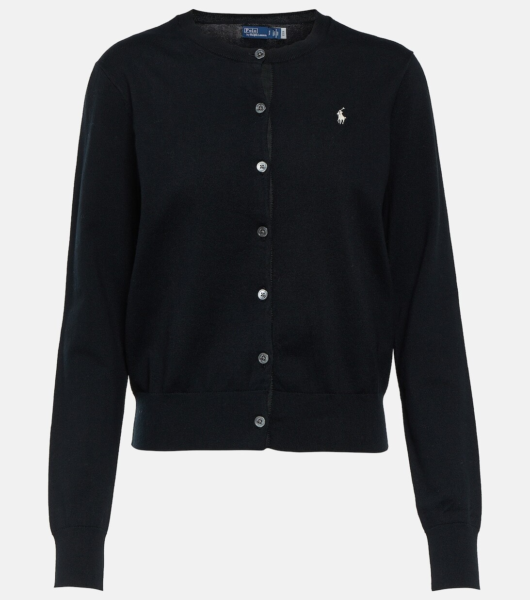 

Кардиган из смесового хлопка с вышивкой POLO RALPH LAUREN, черный