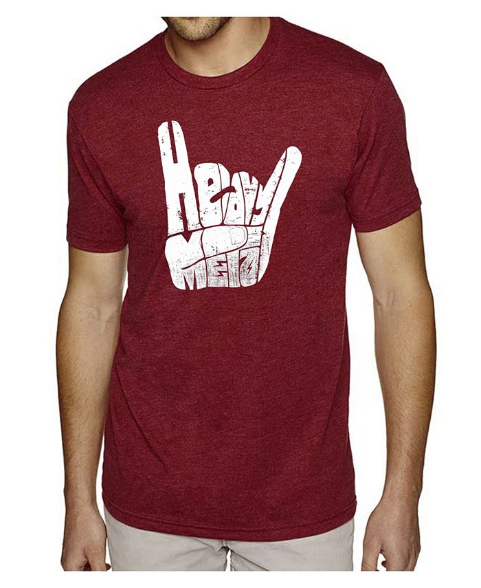 Мужская футболка премиум-класса Word Art — Хэви-метал LA Pop Art, красный