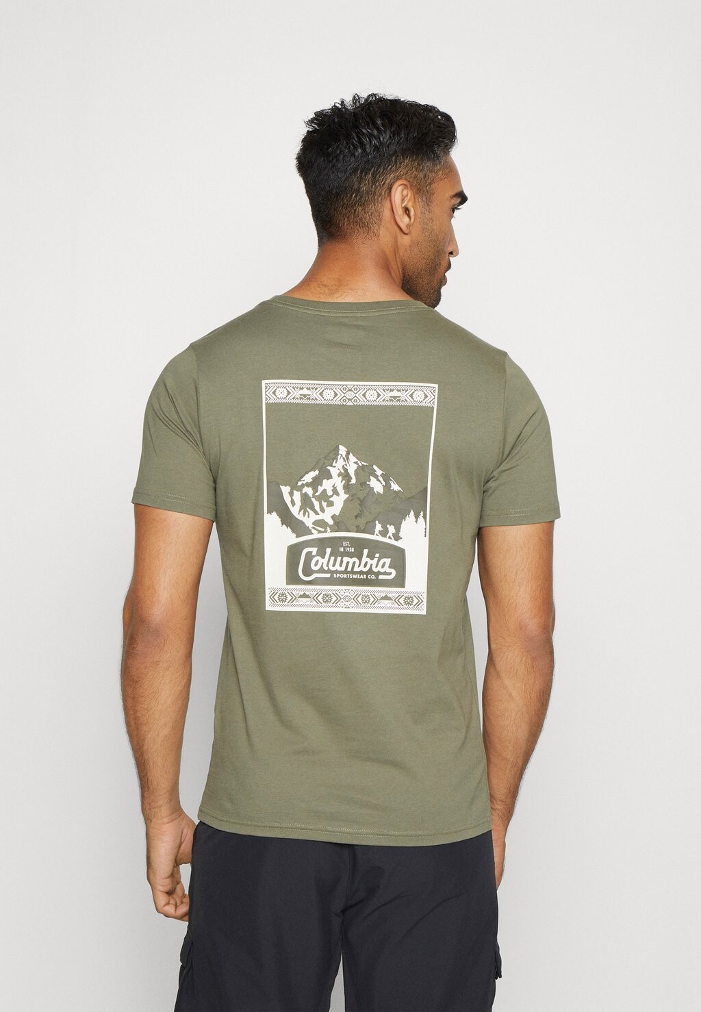 

футболка с принтом SEASONAL LOGO TEE Columbia, каменно-зеленый