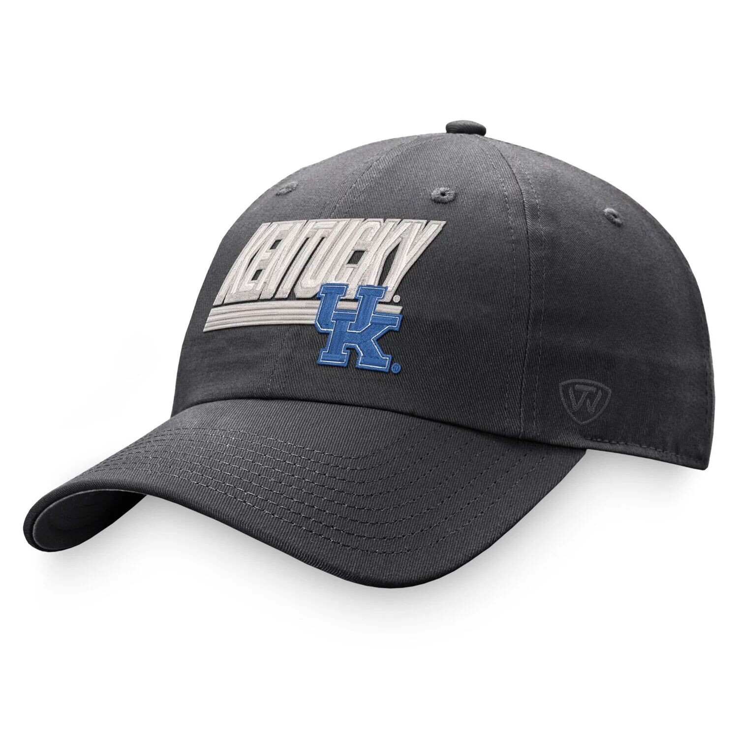 

Мужская темно-серая регулируемая шляпа Top of the World Kentucky Wildcats Slice