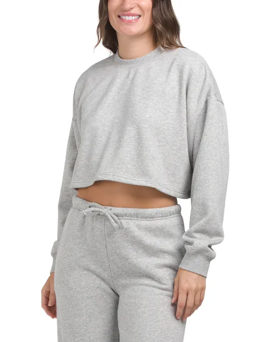 

Укороченный свитшот с круглым вырезом Ivl Collective, цвет Heather Grey