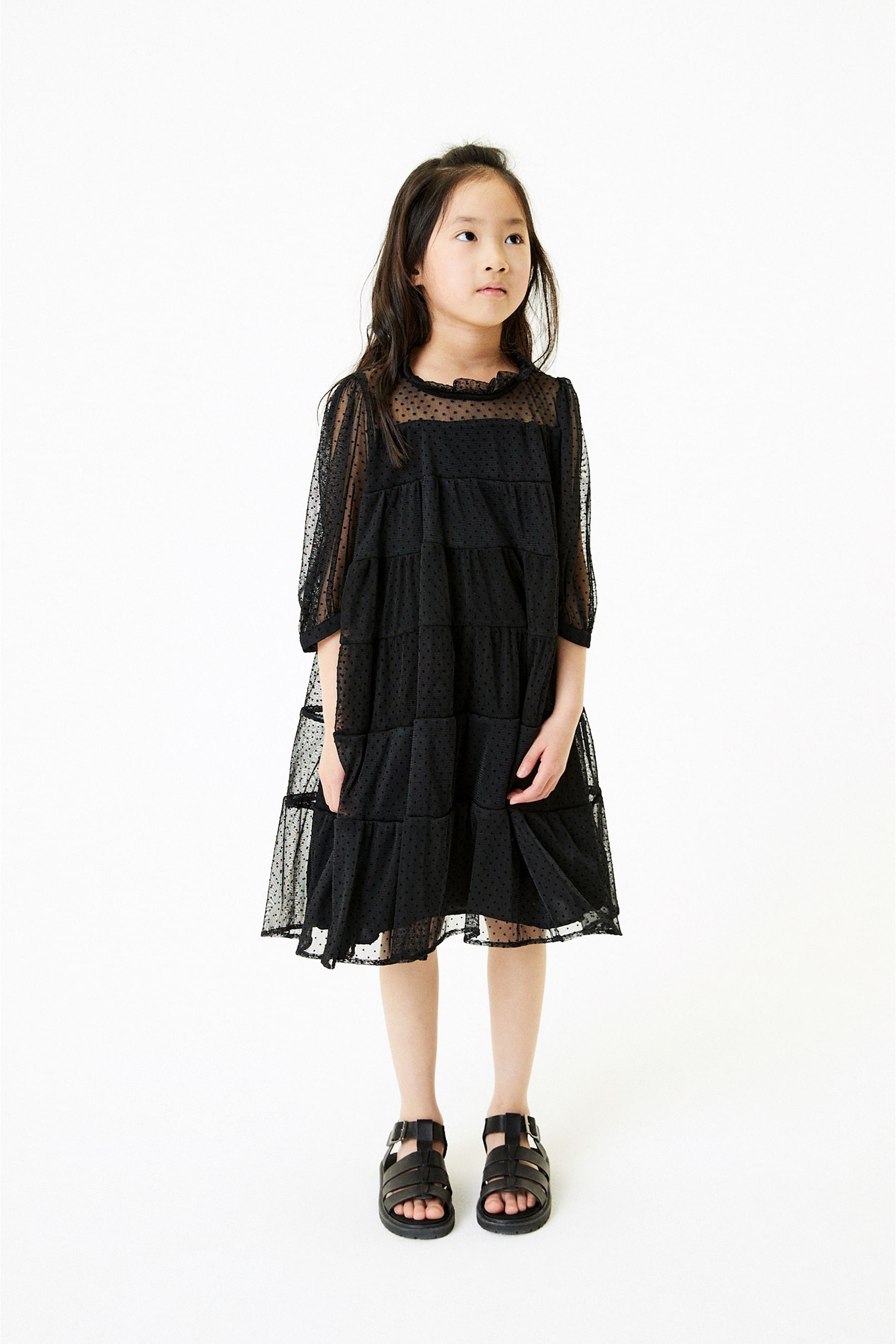 Многослойное платье из сетчатой ткани Next, черный платье футляр из сетчатой ткани marina черный