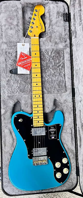 

Электрогитара Fender American Professional II Telecaster Deluxe Guitar Miami Blue , with Case