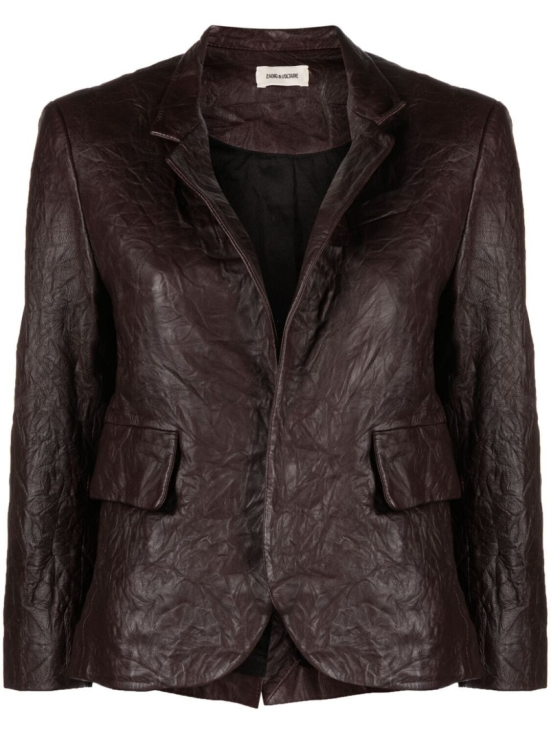 

Кожаный блейзер без застежки Zadig&Voltaire, коричневый