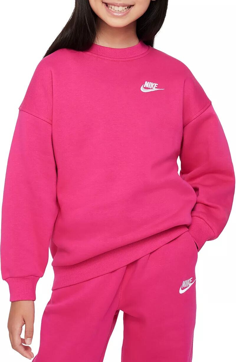 

Большой флисовый свитшот Nike Sportswear Club для девочек