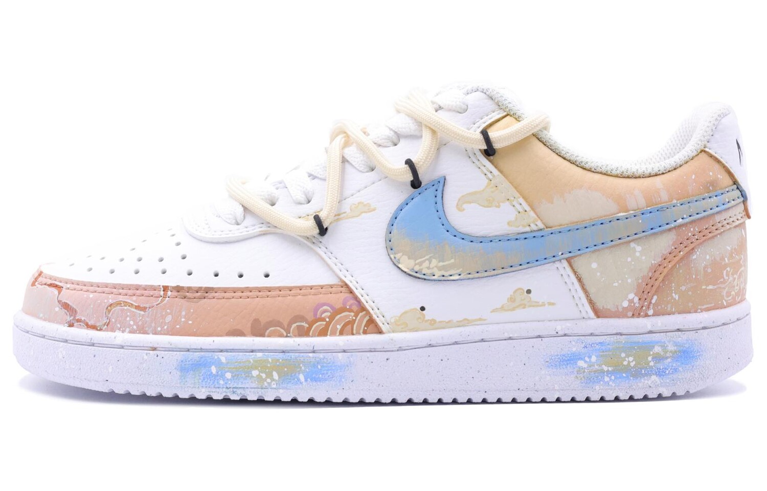 

Кроссовки Nike Court Vision 1 Skateboarding Shoes Women's Low-top White/blue, золотой, Желтый, Кроссовки Nike Court Vision 1 Skateboarding Shoes Women's Low-top White/blue, золотой
