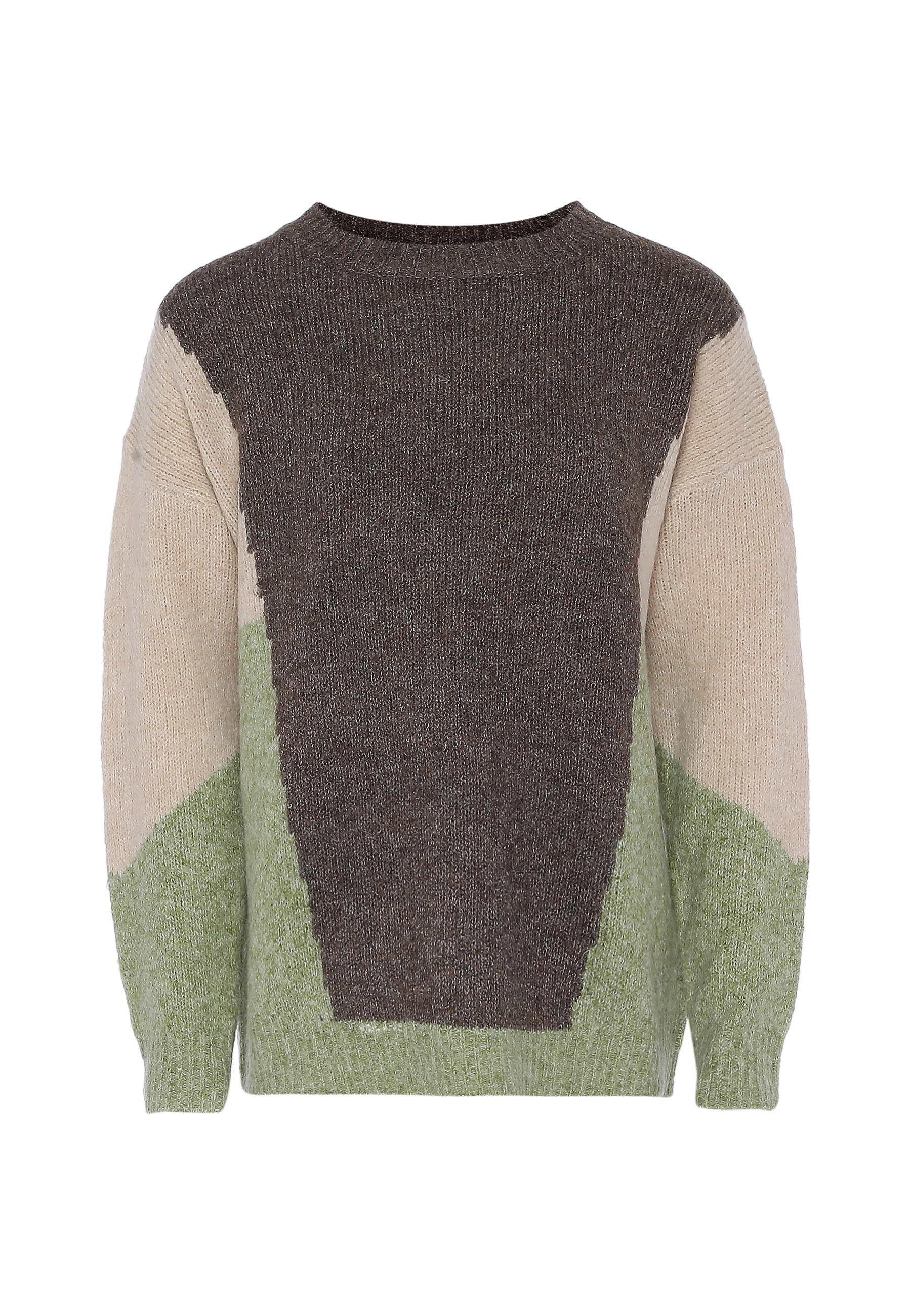 Свитер Tanuna Sweater, цвет GRÜN MEHRFARBIG свитер tanuna strick цвет wollweiss mehrfarbig