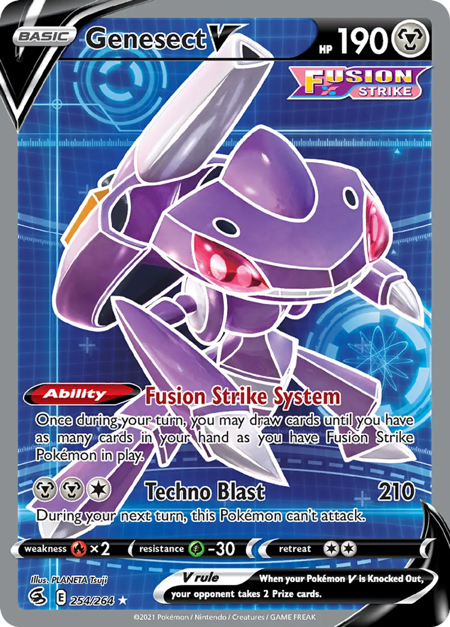 

Карточная игра Genesect V 254/264 - Fusion Strike Holofoil