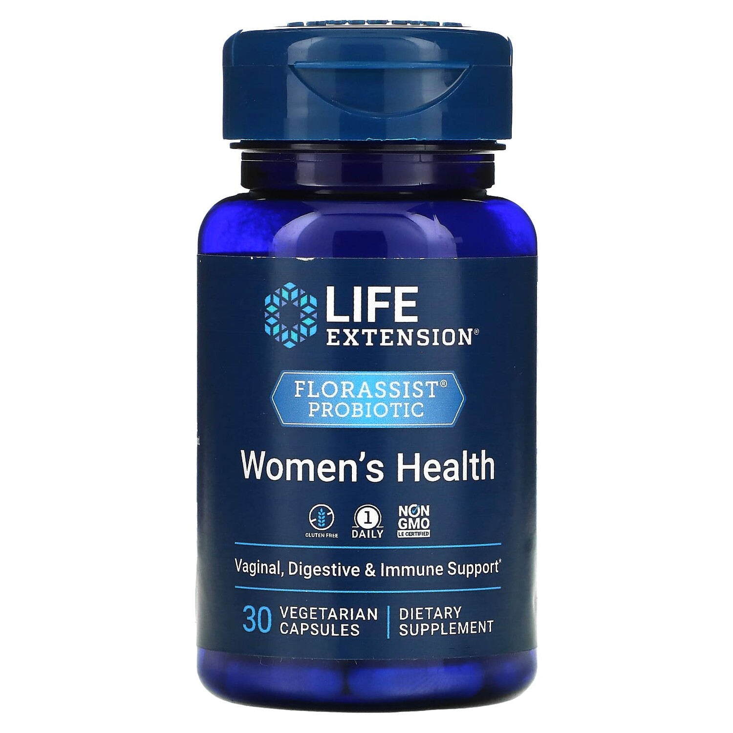 

FLORASSIST, пробиотик, для здоровья женщин, 30 вегетарианских капсул, Life Extension