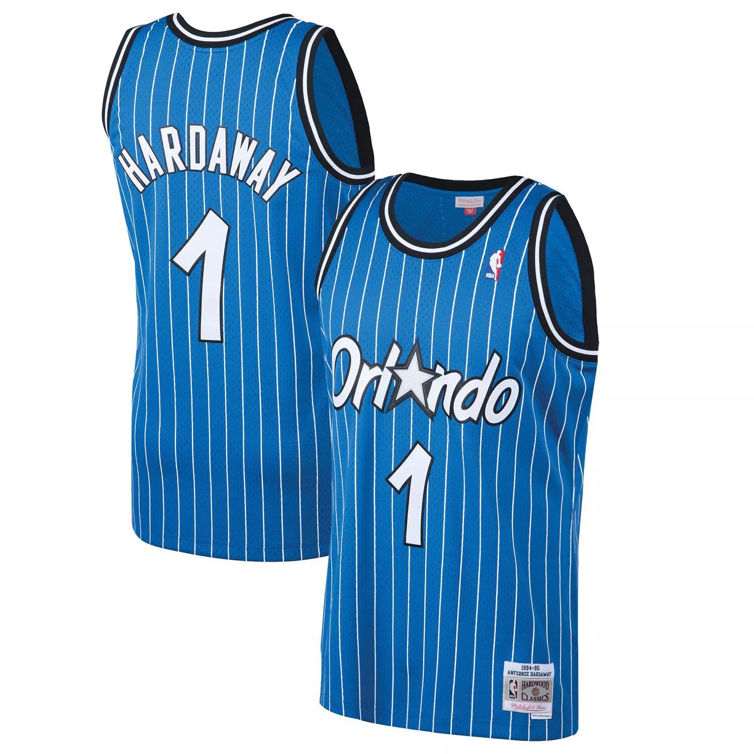 

Мужское джерси Mitchell & Ness Penny Hardaway Blue Orlando Magic 1994-95 Hardwood Classics Swingman