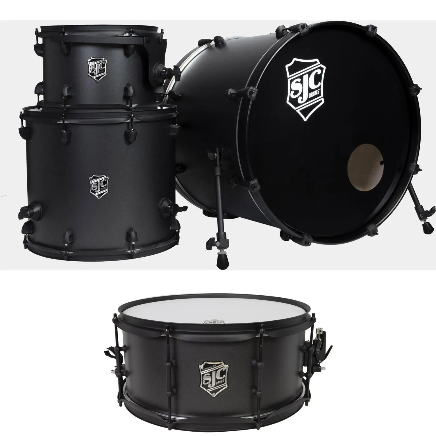 

Новые барабаны SJC Custom Drums Pathfinder Series из 4 частей (малый барабан) — Galaxy Grey