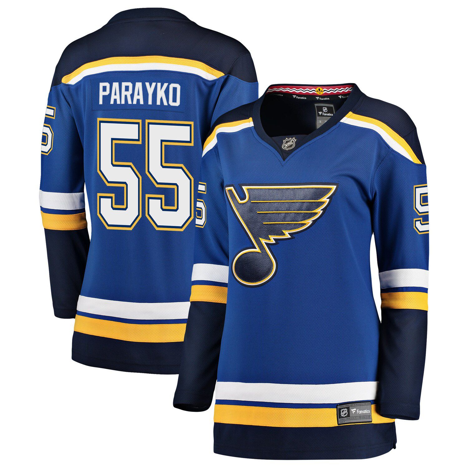 

Женская футболка Fanatics Colton Parayko Blue St. Louis Blues Home Premier Breakaway Player Fanatics