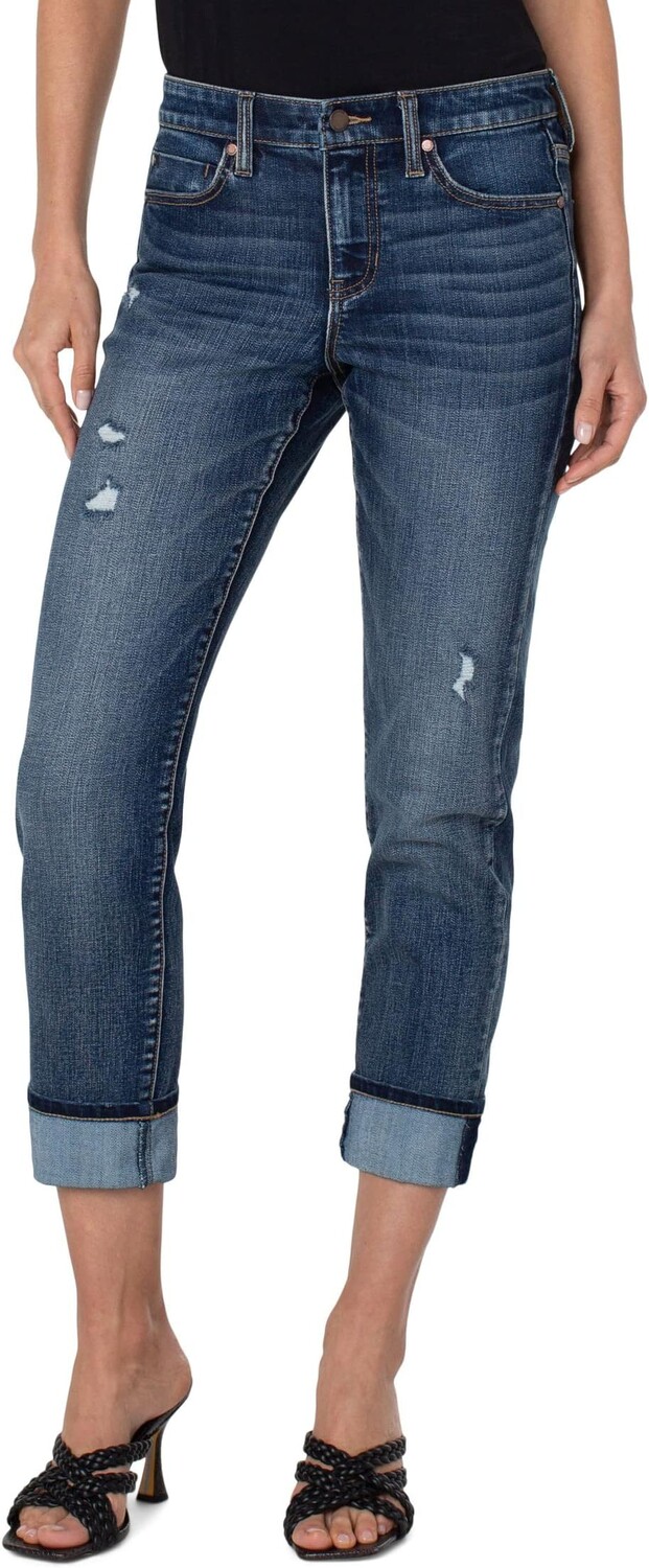 

Джинсы Marley Girlfriend Cuffed Hem Eco Friendly Jeans in Blue Mesa Liverpool Los Angeles, цвет Blue Mesa