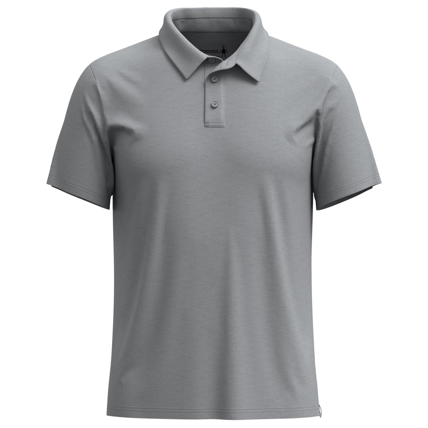 Рубашка из мериноса Smartwool S/S Polo Merino/Cotton, цвет Light Gray Heather