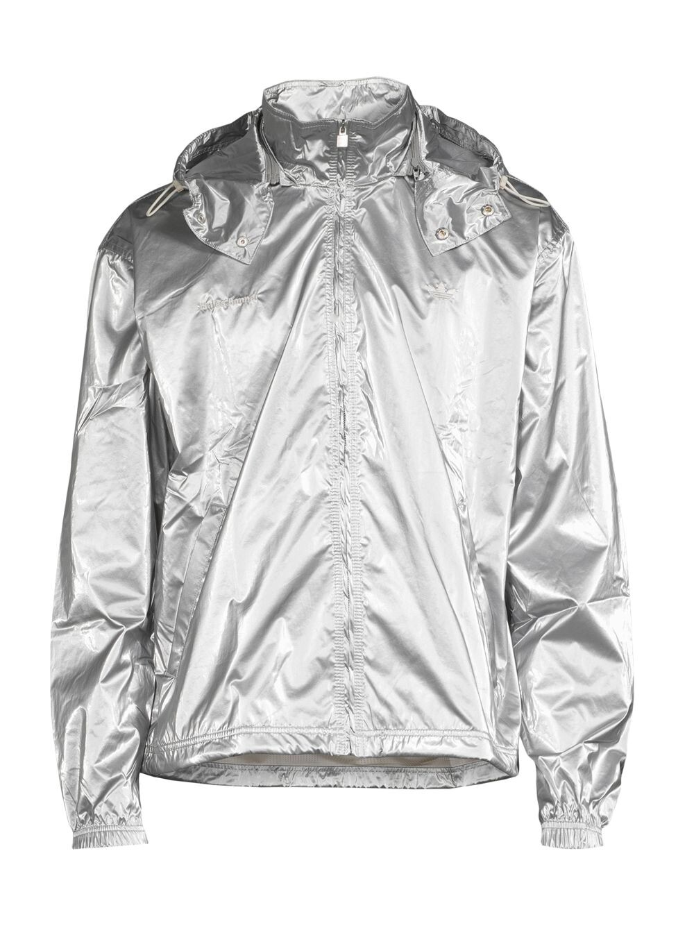 

adidas x Wales Bonner Худи с эффектом металлик на молнии adidas, серебряный, Серый