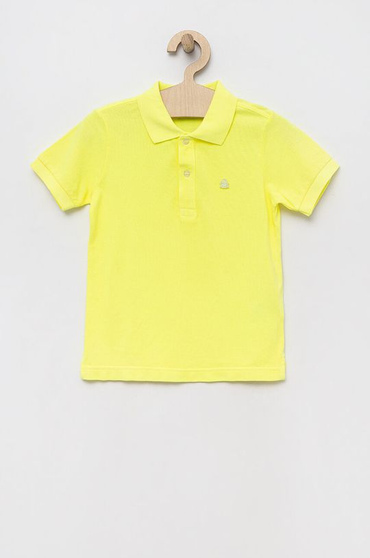 Рубашка-поло из детской шерсти United Colors of Benetton, желтый