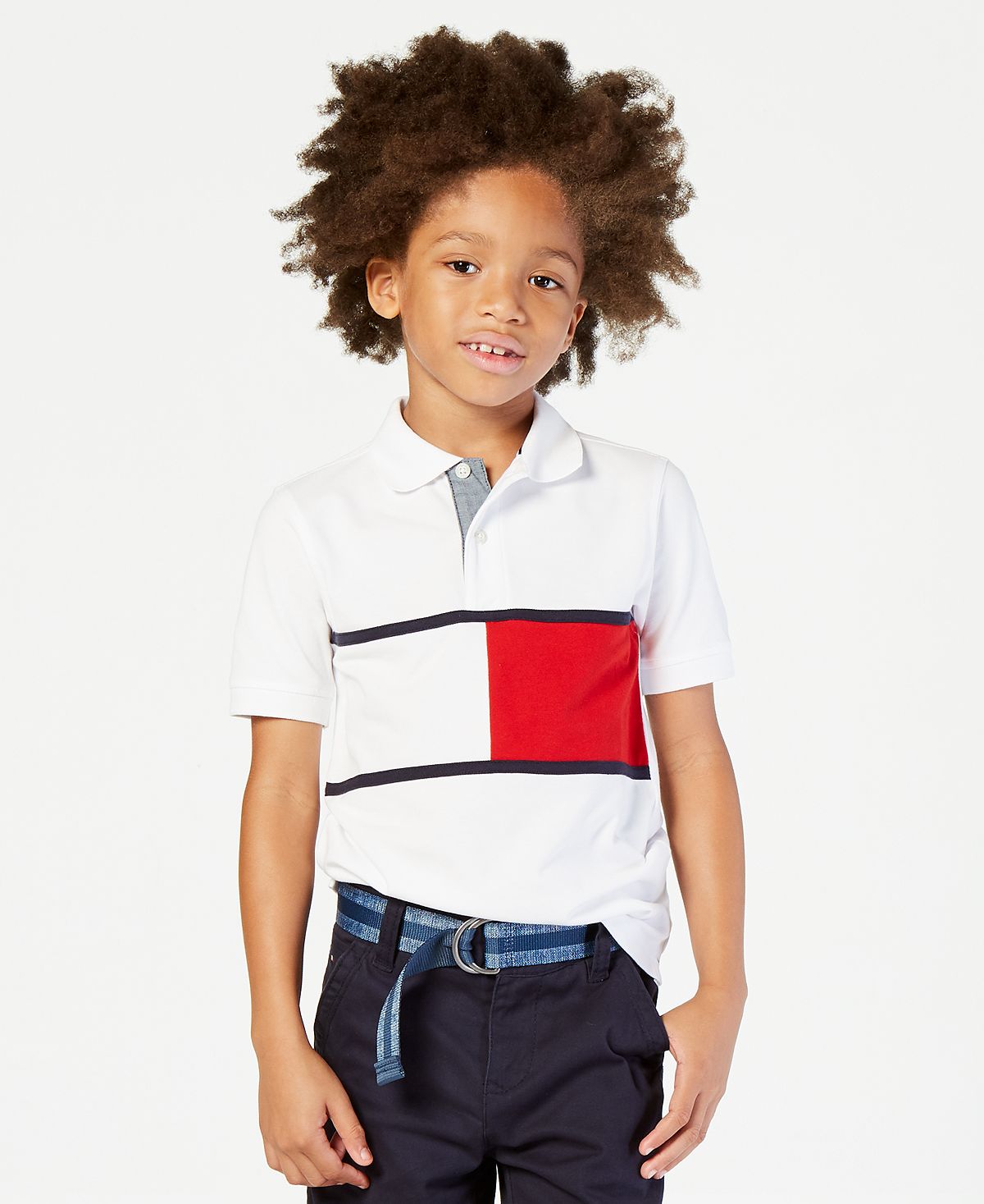 

Поло с цветными блоками Little Boys Tommy Flag Tommy Hilfiger