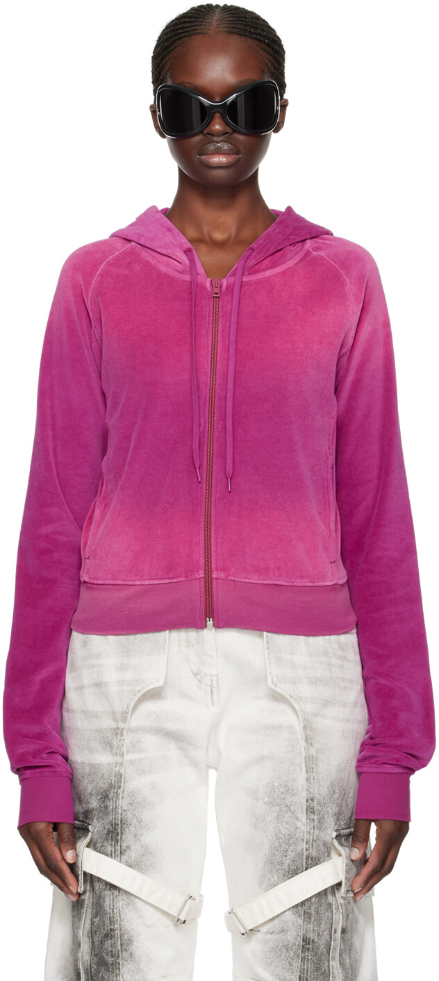 

Розовый худи с тиснением Acne Studios