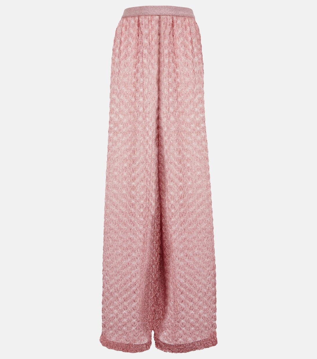 

Широкие прозрачные брюки Missoni, розовый