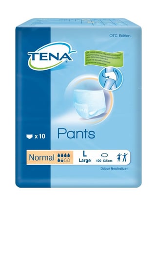 Трусики впитывающие L, 10 шт. Tena, Pants Normal OTC Edition цена и фото