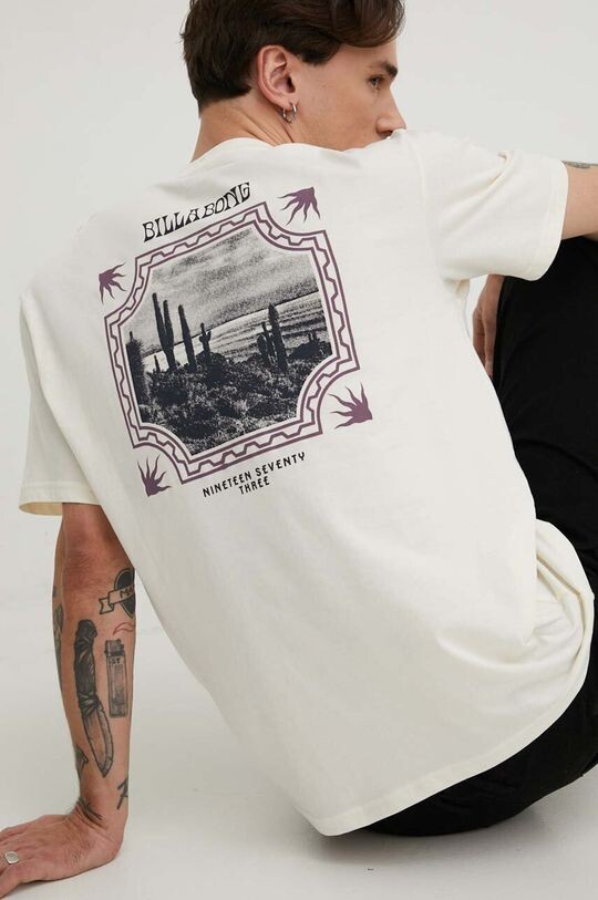

Хлопковая футболка Billabong, бежевый