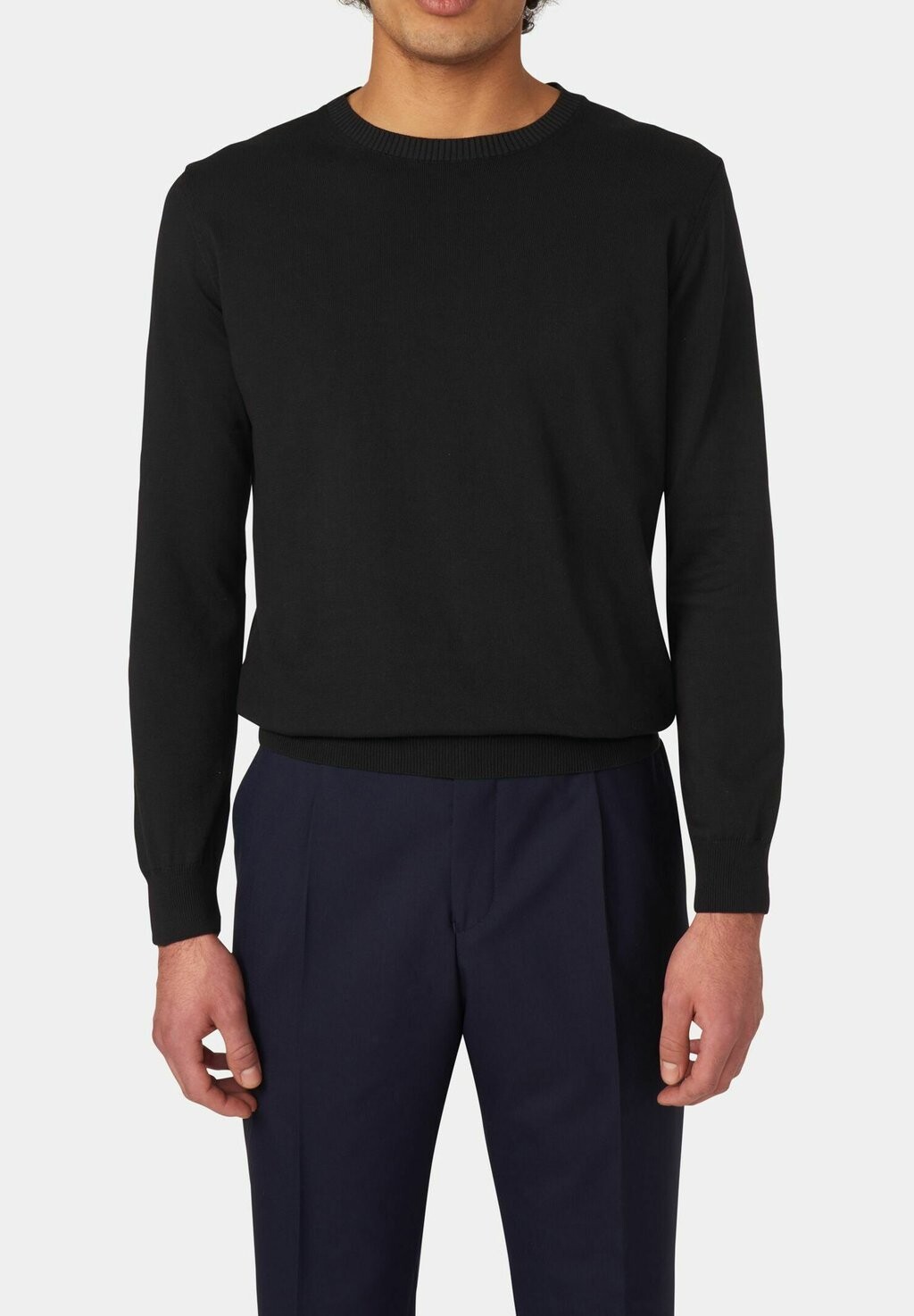 

Свитер Oscar Jacobson Valter Roundneck, темно–синий, Черный
