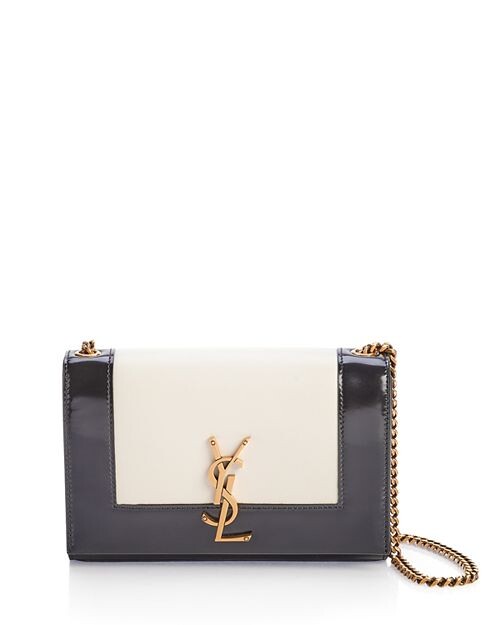 

Двухцветное плечо через плечо Kate Small Saint Laurent, цвет Ivory/Cream