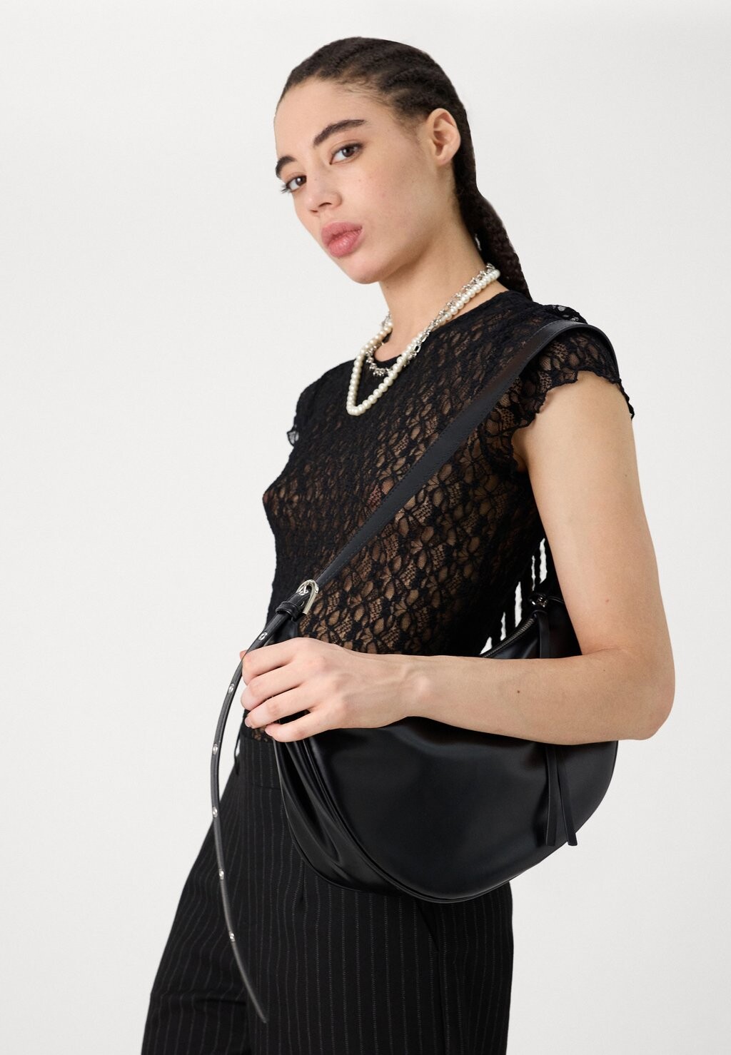 

Брюки OBJLISA WIDE PANT Object, серый