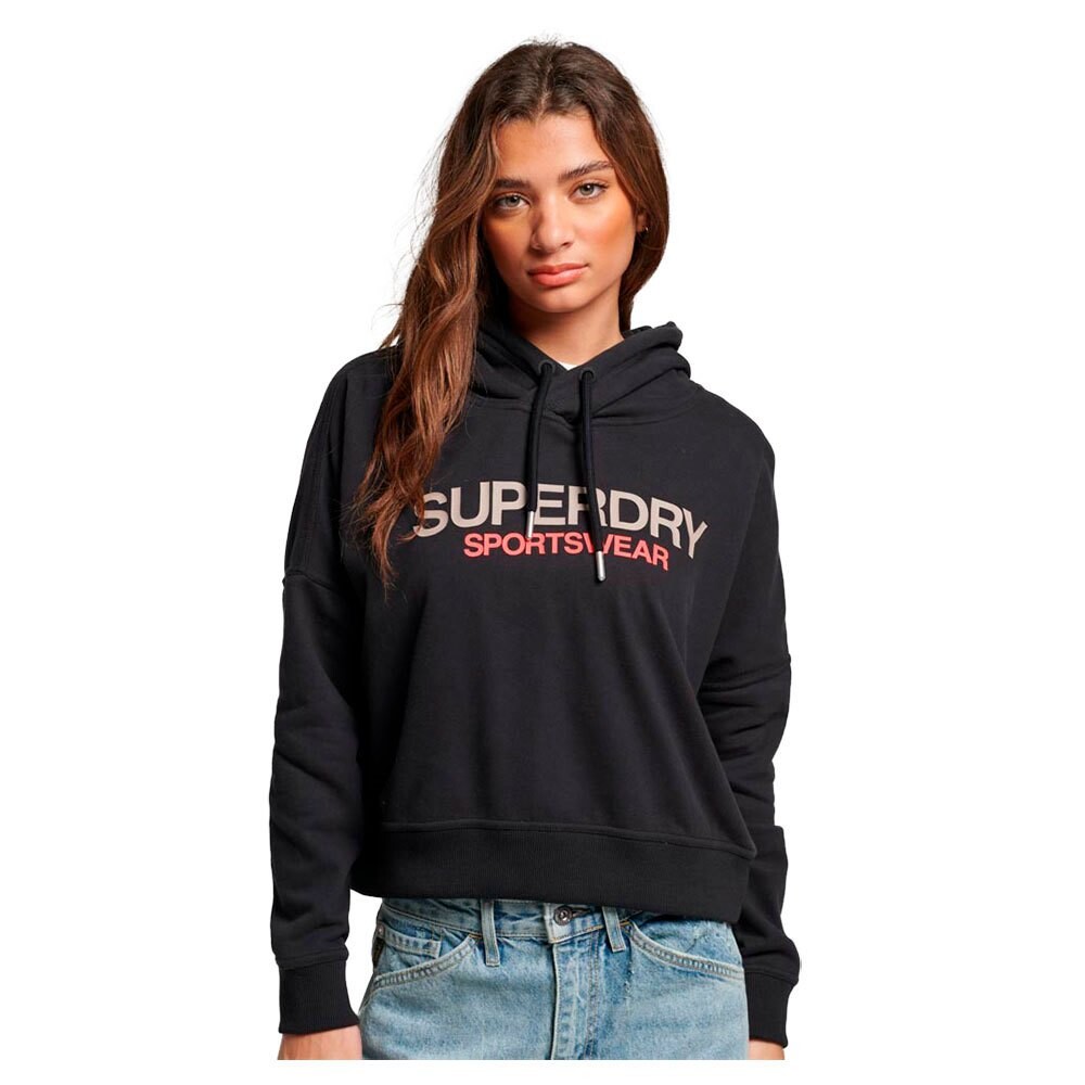 

Худи Superdry Sportswear Logo Boxy, черный