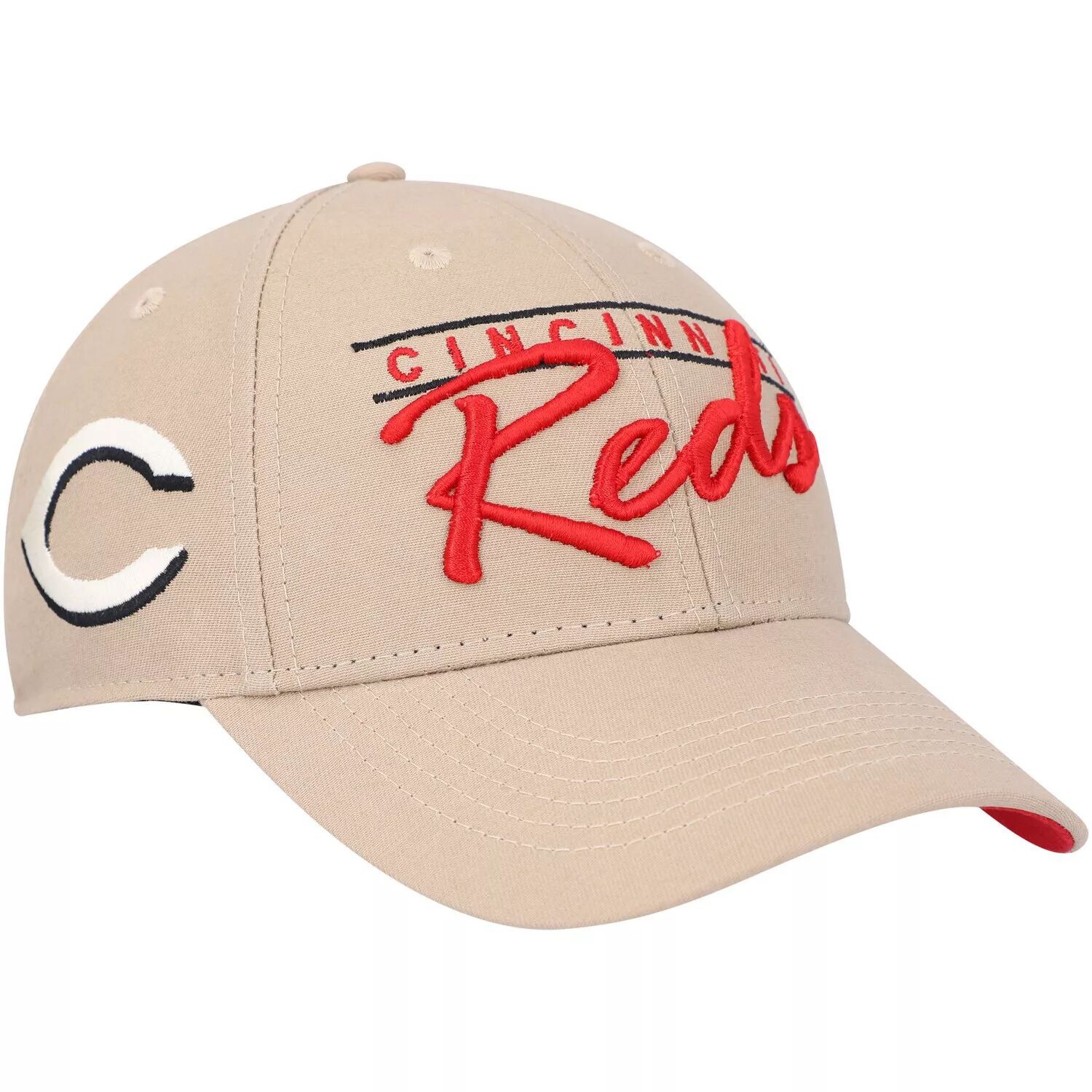 

Мужская регулируемая кепка цвета хаки Cincinnati Reds Atwood MVP '47