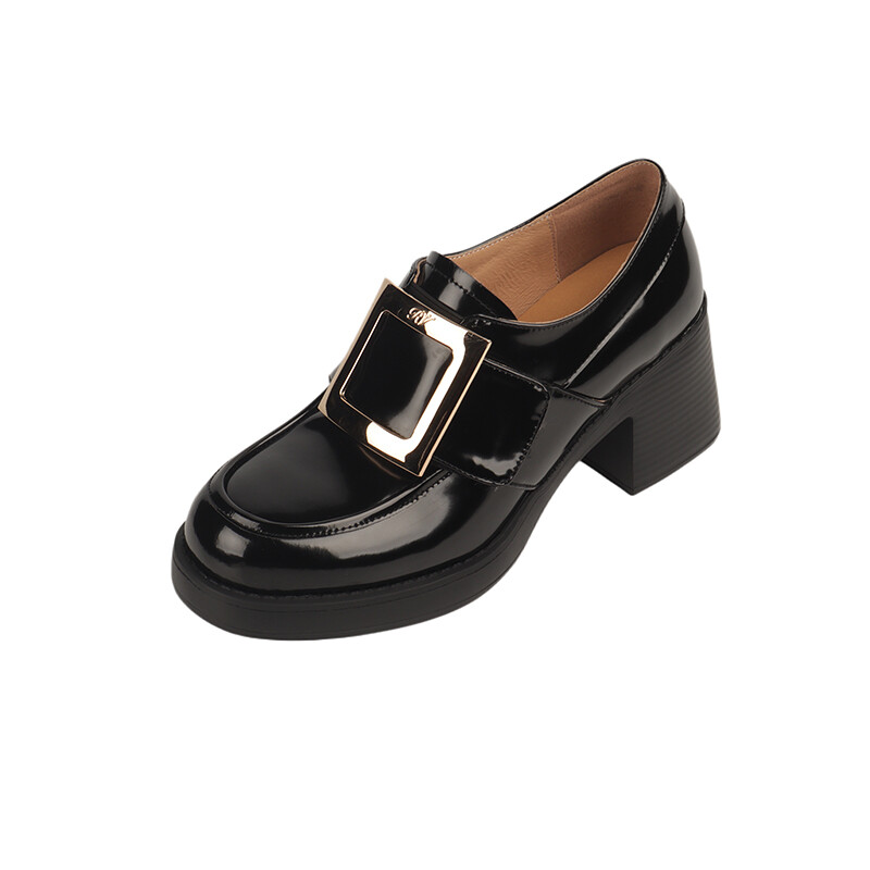 

Лоферы женские Pvaj, цвет Black diamond buckle
