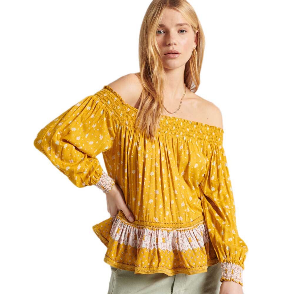 

Блузка Superdry Ameera Off Shoulder, оранжевый