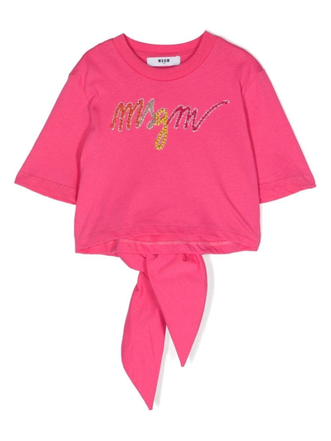 

MSGM Kids футболка с логотипом, розовый