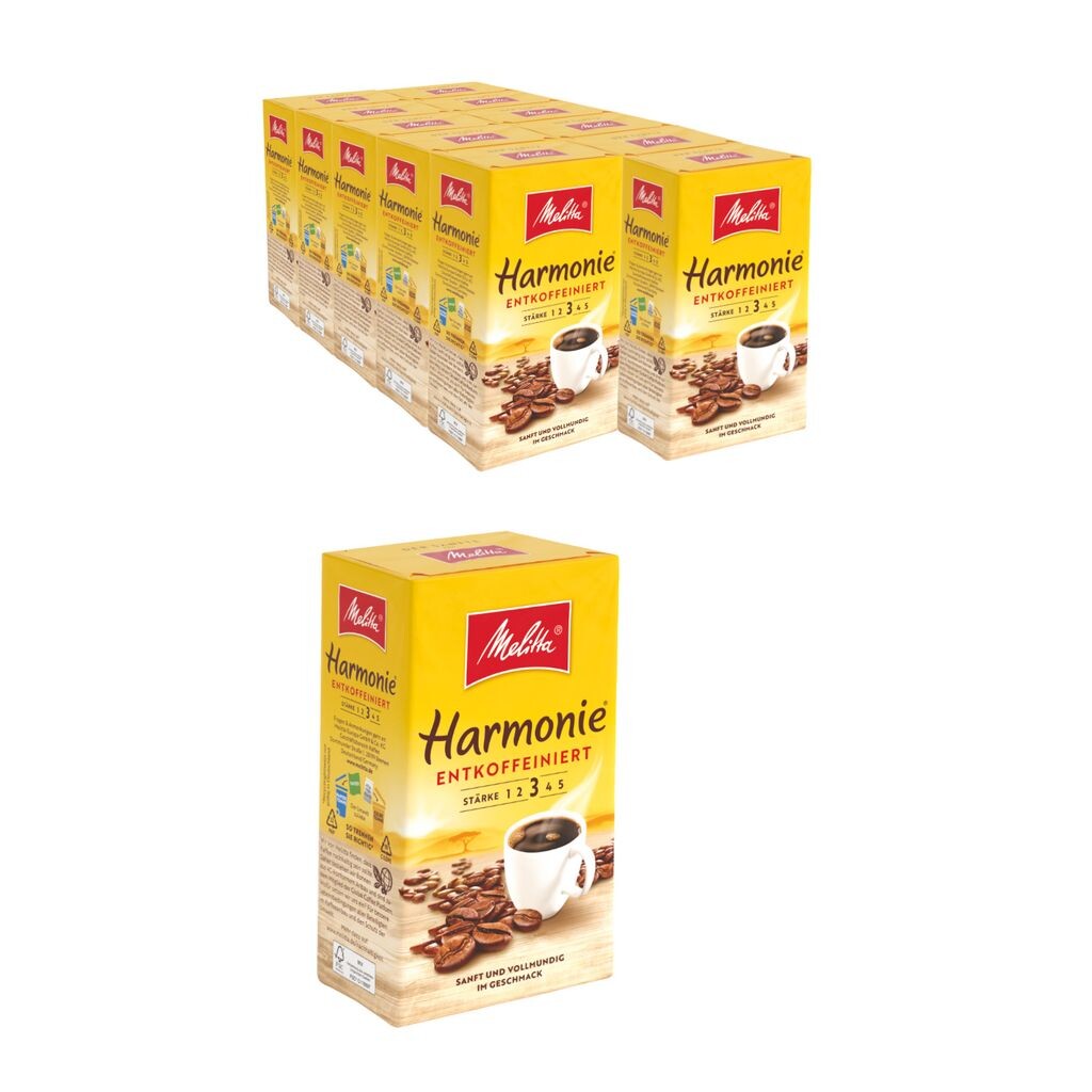 

Кофе MELITTA Filter Coffee Harmonie без кофеина молотый жареный 12х500г нежно