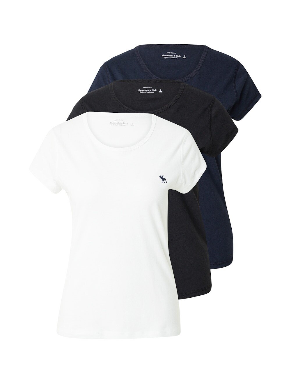 

Футболка Abercrombie & Fitch, темно-синий/черный/белый