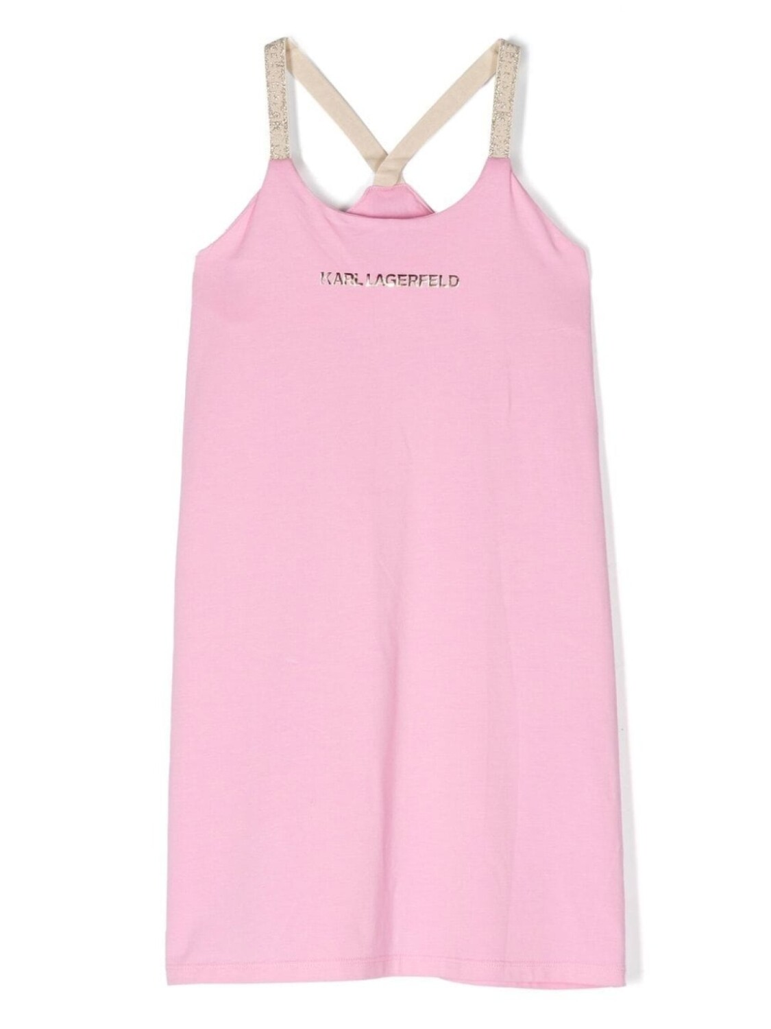

Karl Lagerfeld Kids платье из джерси с логотипом, розовый