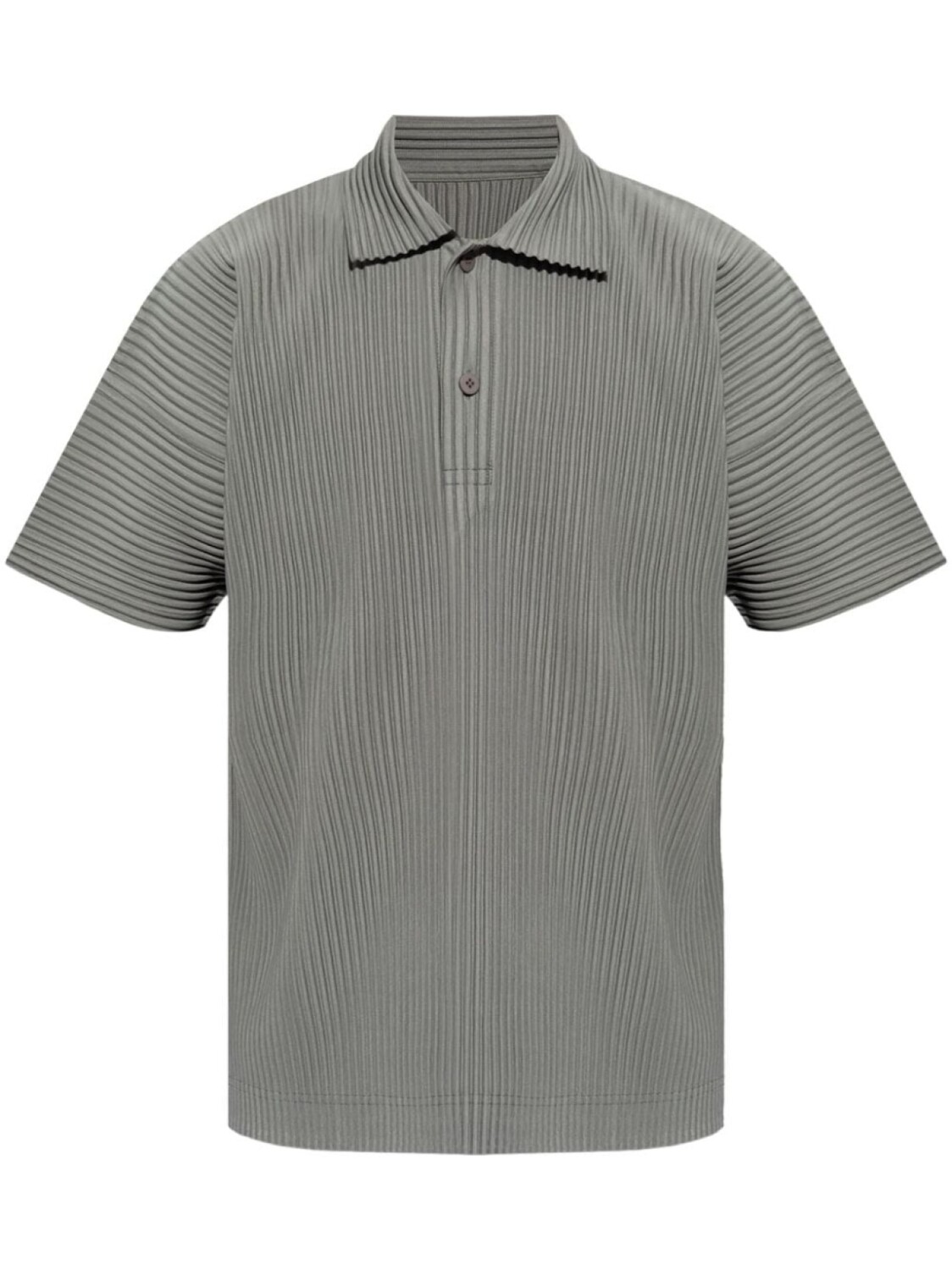 

Homme Plissé Issey Miyake рубашка-поло с короткими рукавами и плиссировкой, серый