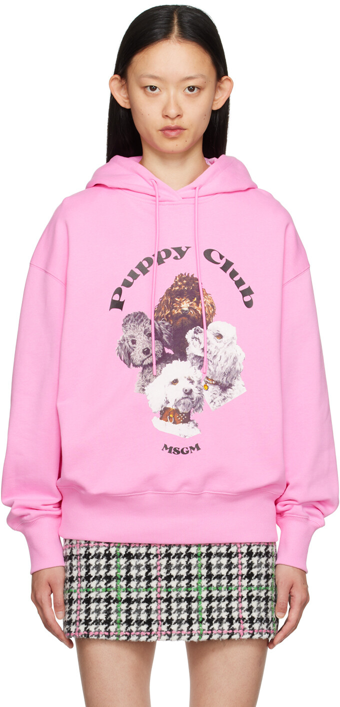 

Розовое худи MSGM Puppy Club, Розовый