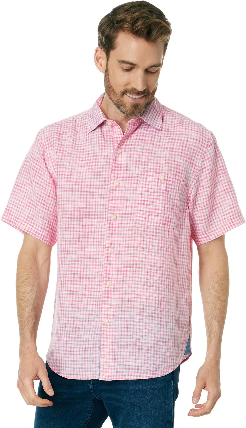 

Рубашка Sand Linen Beach Check Tommy Bahama, цвет Carmine Pink