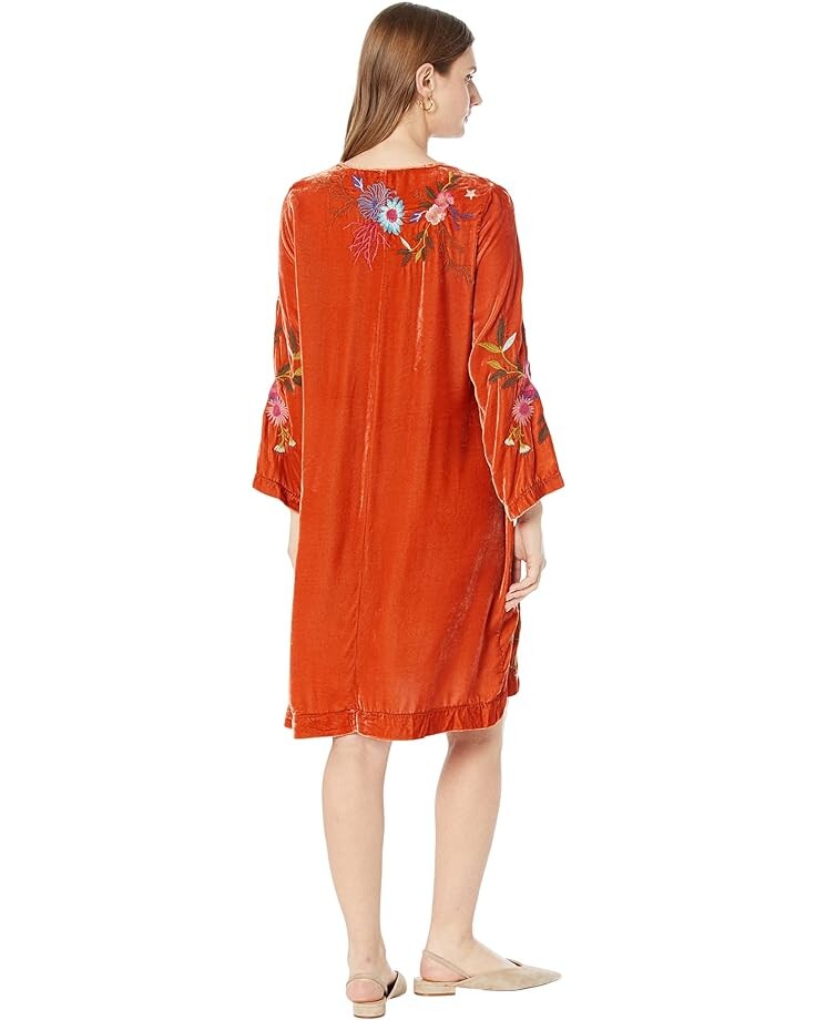 

Платье Johnny Was Ulla V-Neck Effortless Dress, цвет Persimmon
