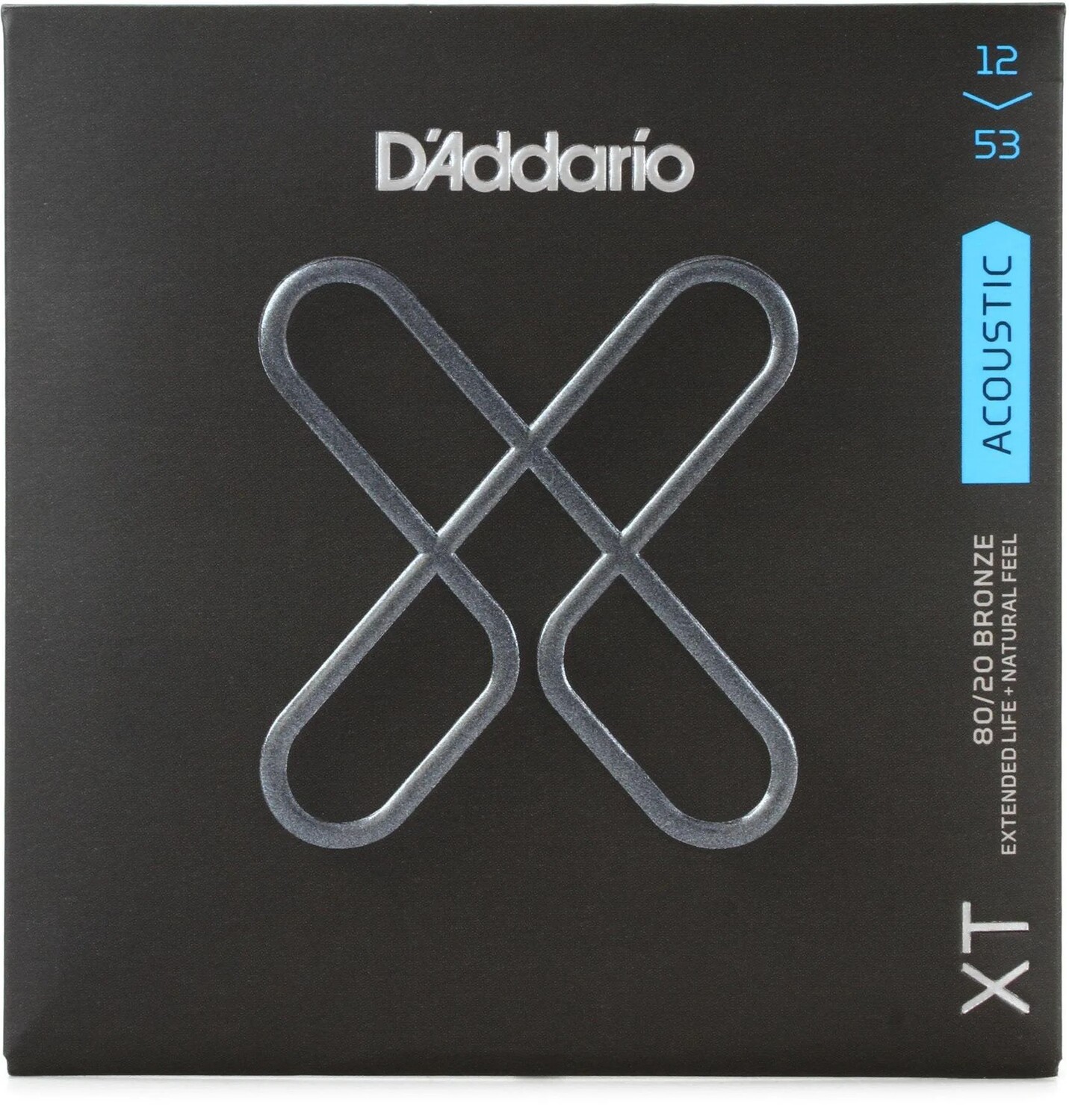 

Струны для акустической гитары D'Addario XTABR1253 XT 80/20, бронзовые - .12-.053, светлые