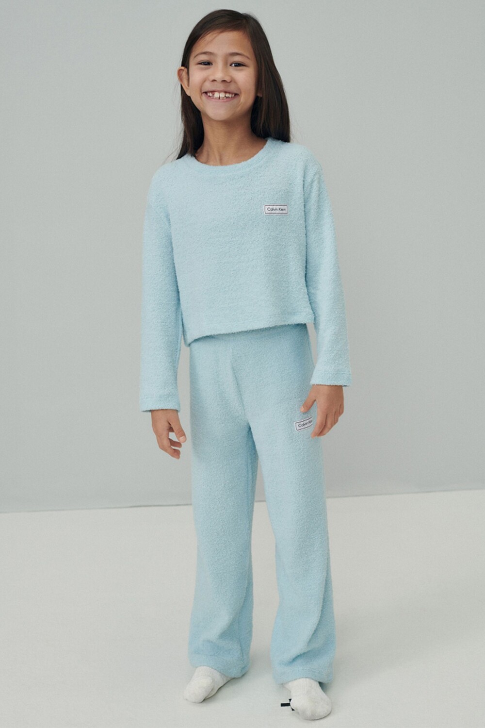 

Хлопковые синие современные брюки Calvin Klein, синий