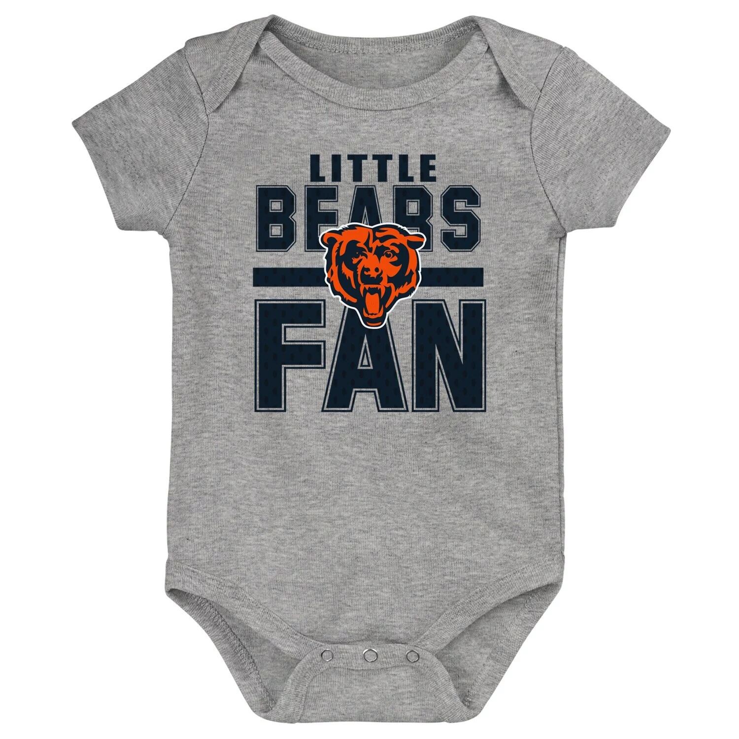 

Серое боди с принтом Chicago Bears Little Fan для новорожденных и младенцев Outerstuff