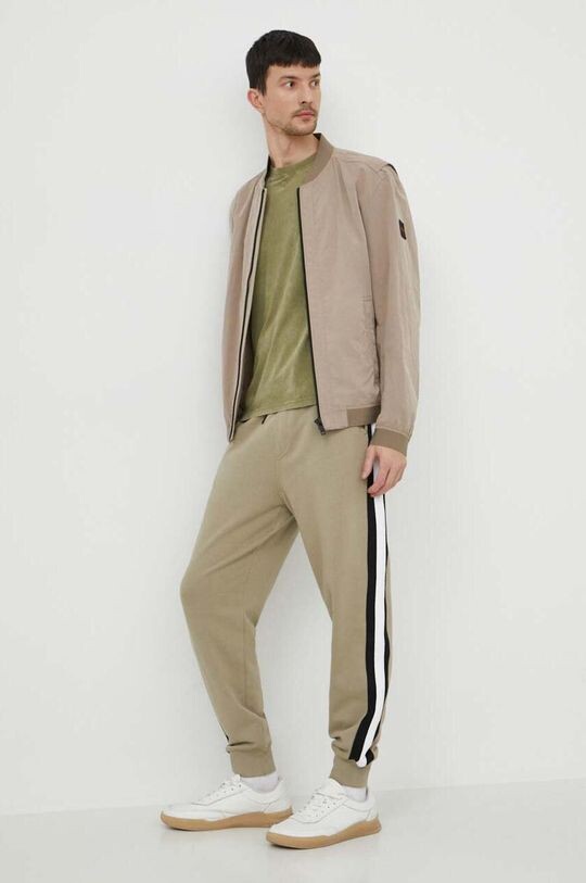 

Хлопковые спортивные штаны United Colors of Benetton, бежевый