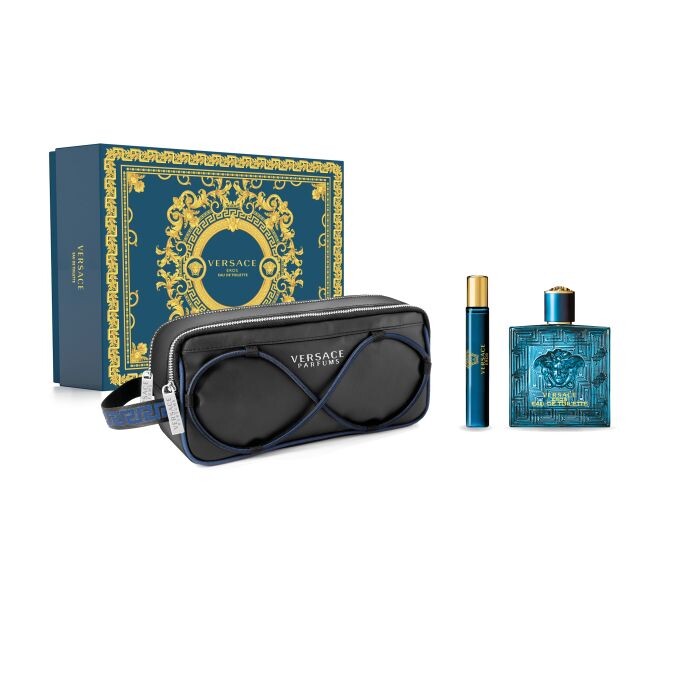 

Туалетная вода унисекс Estuche Eros EDT Versace, EDT 100 ml + Mini + Neceser